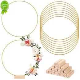 NOWOŚĆ 10PCS Metal Floral Hoop Pierścienie DIY Macrame Wiszące rzemiosło ślubne stoliki Centrum Dekoracja świątecznego kwiatowego wieniec girland