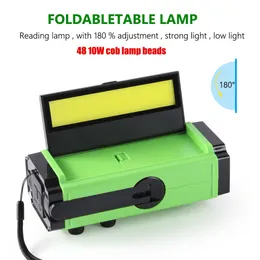 Mini högtalare Portable Radio Multifunction Hand Crank Am Reading Lamp ficklampa Solarladdning 5000mAh Power Bank