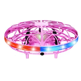 Oyuncaklar Yetişkin Kızılötesi İndüksiyon Aşınma Dayanıklı Mini UFO Uçan Helikopter RC Drone Hediye LED Hafif Oyuncak Kapalı El Kontrolü 230621