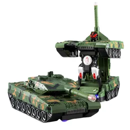 RC Battle Tank Электрический деформационный танк робот тяжелый большой интерактивный военный