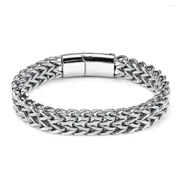 Chain Link Armband European och amerikansk personlighetstrend Men Titanium Steel Armband Jewelry Hip-Hop Simple Stain