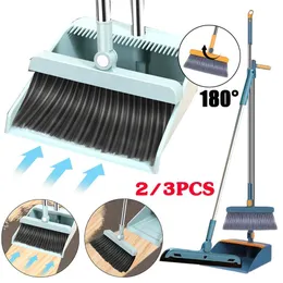 Brooms Dustpans 3pcs Broom and Scoop Set Folding Dustpan Highend Bathroom Water Wiper To Sweep Magic Brush Garbage Squeegee For Home Cleaning 230621