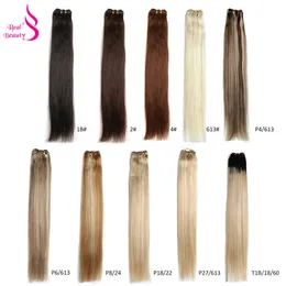 Saç Bulkları Gerçek Güzellik Avrupa Düz Dokum Paketleri 18 "26" Balayage S ombre İskandinav Renk 613P1822OT1822 230621