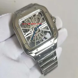 Super senaste version whsa0015 Real Pos Men armbandsur 39mm japansk kvartskelettrörelse bakom transparent högkvalitativ 292m