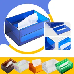 صناديق الأنسجة المناديل ins acrylic tissue box حامل المنديل موزع القضية حالة تخزين المطبخ مربع سطح المكتب منظم غرفة المعيشة المنزل Decoration 230621