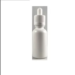 Partihandel 30 ml matt vita glas droppare flaskor tinktur hårolja behållare med glas droppmätning matt nippel barnsäker