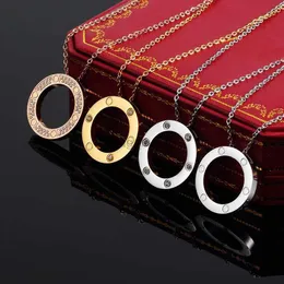 Herr- och kvinnors kärlek hänge halsband modedesigner titanium stål halsband valentins dag gåva lyxiga juvelery