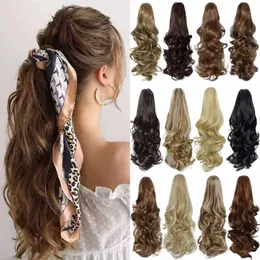 Hair pieces Synthetic 22inch Claw Clip tail Wavy For Women Tail Hairpiece 230621