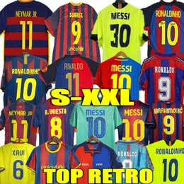 Iniesta 98 99 S RIVALDO Maglia da calcio Retro Finali 96 97 RONALDINHO Messis 08 09 07 Koeman Classic HENRY XAVI SUAREZ Eto'o Kluivert Ibrahimovic 10 11 12 15 1999