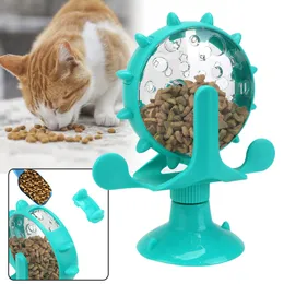 Hundläckande matmatare Toys Interactive Rotatable Wheel Toy for Kitty Cat Dog Pet Products Accessories Support Dropshipping