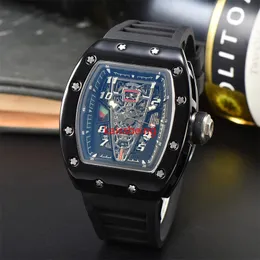 2023 Automatic motion waterproof R full function men's watch top brand luxury ceramic rim men's hollowed out quartz watches m