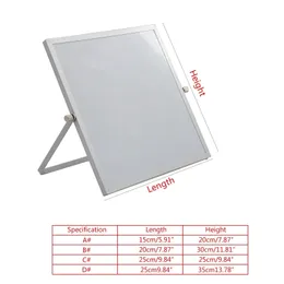 Whiteboards Small Magnetic White Board för skrivbord 10 "x10" Dubbelsidig skrivbordsbordstopp Dr Y era se brädet med stand för studenter hem au18 21 230621