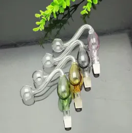 Duman Boruları Hookah Bong Cam Teçhizat Yağı Su Bongs 10mm Büyük Renkli Şeftali Kalp Cam Pot