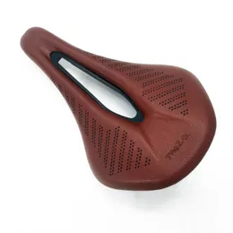 Bike Saddles bicycle seat MTB Road PU Retro Brown Ultralight Breathable Comfortable Seat Cushion Racing Saddle Parts 230621