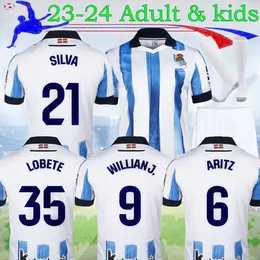 2023 2024 Real Sociedad Soccer Jersey Portu David Silva Oyarzabal X Prieto Football Shirt Take 23 24 Carlos Fernandez Camiseta de Futbol Men Kids 16-XXL