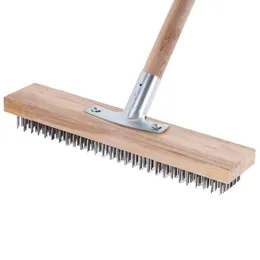 Brooms Dustpans metalowy drut szczotka do zamiatania podłogi ogród sprzątanie płukarka kuchnia domowa gospodarstwo domowe profesjonaliści narzędzia do czyszczenia