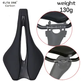 Bike Saddles ELITAONE Road MTB Saddle 130g Ultralight Carbon Rail 245 139mm Reinforced Nylon Shell 230621