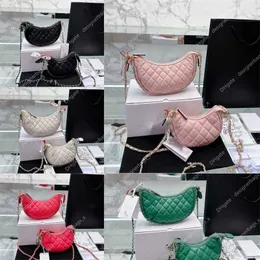 Bolsas de alta qualidade de pele de carneiro bolsa de luxo corrente ombro perfumado 2024 c crescente hobo saco losango novo couro ervilha cruz lazer para pequenas mulheres designer de carteira