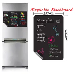 블랙 보드 A3 마그네틱 블랙 보드 어린이 실 방 장식 자석 칠판 홈 키친 냉장고 게시판 230621