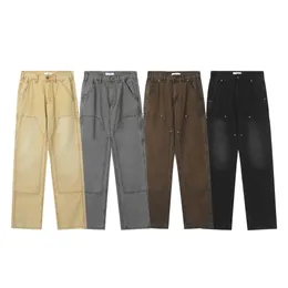 XXL XL L M S Khaki Brown Black Pants 23ss Fashion ładne dżinsy