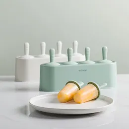 Strumenti per gelato Set di stampi per ghiaccioli per la casa 4 pezzi Stampi per ghiaccioli in silicone fatti in casa Stampi per gelato a rilascio facile Riutilizzabili Cucina Stampi pop fai da te 230621