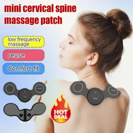 Other Massage Items EMS Mini Cervical Spine Patch Portable Electric Pulse Back Neck Massager Far Infrared Pain Relief Health Care Relax Tool 230621