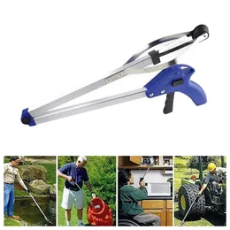 Brooms Dustpans Foldable Aluminum Alloy Garbage Picker Sanitation Clip Cleaning Tools Pliers Collector Waste For Garden Supplies 230621