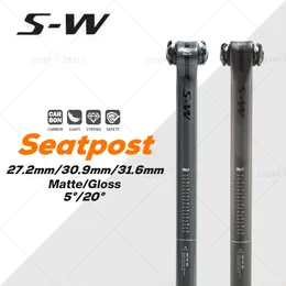 Bisiklet Destansı Tam Karbon Seatpost Mat Parlatıcı Siyah Gri Gümüş MTB Yol Koltuk Post 27.2 30.9 31.6 5 20 Degree Bedava Alaşım Rail7x9 7x7 230621