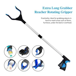 Brooms Dustpans Long Grabber Reacher Rotating Gripper Arm Hand Stick Mobility Aid Tool Trash Pick Up For Disaleble 230621