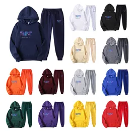 Hoodie Trapstar Full Tracksuit Rainbow Handduk Dekodad Hooded Tracksuit Men's and Women's Tracksuit Trousers Asian Size S-3XL