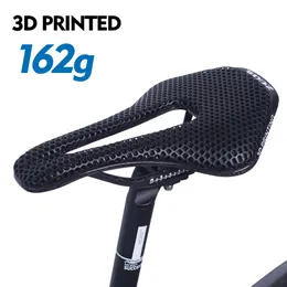 Cykel sadlar Thinkrider Carbon Fiber Ultralight 3D Tryckt sadel ihålig bekväm andningsbar MTB Mountain Road Cykelcykelstol 230621