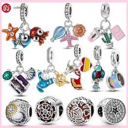 925 silverpärlor charms passar pandora charm 25 armband havssköldpadda stjärnfisk bläckfisk