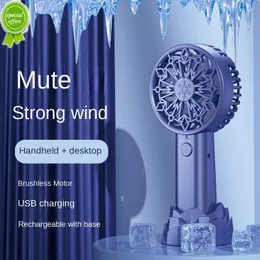 Nya mini USB Små fläktar handhållen bärbar tyst kall fläktkontor Student Desktop Electric Fan Rechargeable Luftkonditionering