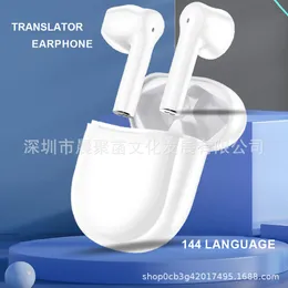 Os fones de ouvido inteligentes de tradução Bluetooth V03 de venda imperdível suportam 144 idiomas, vários países e fones de ouvido Bluetooth de tradução mútua