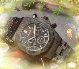 Najlepsze marka kwarcowe modne zegar czasowy zegar czasowy Auto randka mężczyźni Zestaw Zestaw Auger Stopwatch męskie prezenty ze stali nierdzewnej gumka gumowa modny wielofunkcyjny zegarek wielofunkcyjny