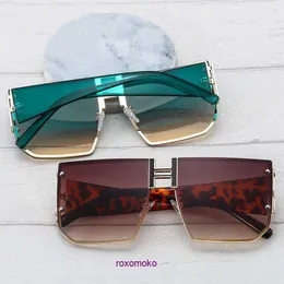 H-Home-Sonnenbrille in Top-Originalqualität zum Verkauf 8012, modische Damen- und Herren-Sonnenbrille rund um Emmas Persönlichkeit, Familie, großer Rahmen, Metallglas, weiß, mit Geschenkbox