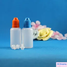 100セット30ml（1 oz）プラスチックドロッパーボトル子どものプルーフキャップのヒントldpe for e vapor cig liquid30mlクラシック