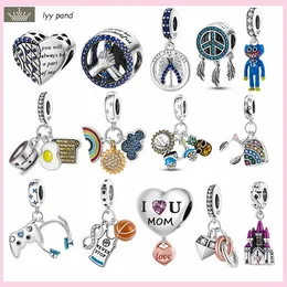 Pandora Charms Jewelry 925 Charm Boncuk Aksesuarları Anne Kalp Boncuk Hug El Kolye Cazibesi Seti