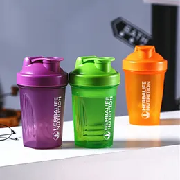 Water Bottles Sport Shaker Bottle 400ML Whey Protein Powder Mixing Fitness Gym Outdoor Portable Plastic Drink 230621