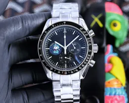 Klasyczny męski zegarek, unikalna konstrukcja tarczy, koperta ze stali 316L, importowany wielofunkcyjny mechanizm kwarcowy, 6-cyfrowy wyświetlacz kalendarza, rozmiar 45 mm