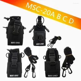 Walkie Talkie 2st Radio Holder MSC-20A/C/D POUCH CASE Accessoarer för Yaesu I-com Two Way Baofeng 5R82 UV8D GT-3