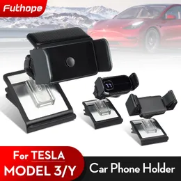 Car Mobile Phone Holder For Tesla Model 3 Model Y 2018-2023 Air Outlet Mount Universal GPS Stand Solar Bracket Car Acessories