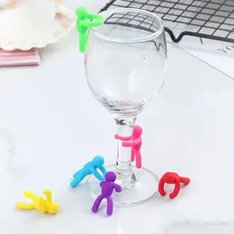 1pc, Silicone Human Cup Wine Glass Recognizer, Marker Ring, Cold Drink Cup Wine Glass Identifier, Kitchen Gadgets