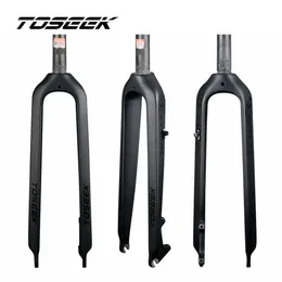 شوكة الدراجة Toseek Matte 3K Carbon Fiber Mountain Fork 1 1 8 "قرص صلب فرامل MTB الدراجة 26 27.5 29er الأنبوب المستقيم 28.6 مم 230621