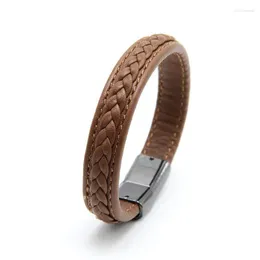 Braccialetti con ciondoli NIUYITID 2023 Chiusura magnetica Bracciale Uomo Gioielli in pelle nera Braccialetti fatti a mano Regalo per ragazzi fantastici Raym22