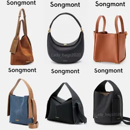 Songmont Bag Bucket Luna Bags Designer Underarm Hobo Shoulder Bag Luxury Large Totes Half Moon Leather Handle Purse Clutch Basket Crossbody Song Mini Tofu Handväska