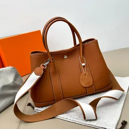 Fashion classic tote bag garden bag Womens luxury designer handbags High quality cowhide large capacity shoulder bag wide shoulder strap crossbody