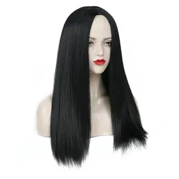 Remy Human Hair Wig Silkesly Straight Wigs Pixie Cut Natural Black 130% Density Ingen spets peruk för kvinnor