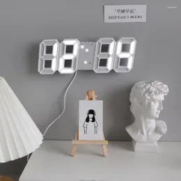 Настольные часы 1pc 3D светодиодная цифровая сигнализация Nordic Wanging Wash Watch Calendar Календарь Электронная мебель декорация подарок
