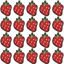 Jewelry Pouches Mini Strawberry Embroidered Sew Iron On Patch For Clothes/Hat/Jackets/T-Shirt/Jeans/Backpacks (20Pcs)